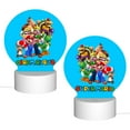thumbnail image 2 of Luigi Super Mario Brother Round Acrylic Night Light Decoration USB Cable LED Lamp Base with Touch Control Adjustable 3 Light Modes Nightlight Decor, 2 of 9