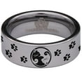 thumbnail image 2 of Yin Yang Cat Lover Tungsten Carbide Ring, 2 of 9