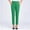 Green, variant on Women's High-Waist Slim Cropped Pants, Broad Wide Waistband and Decorative Button Accent Pockets for Modern Smart Casual Wear Green XXL