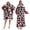 Plaid, variant on Lehood Wearable Blanket for Women - Flannel Hooded Robe, Halloween & Christmas pattern, Cozy Fleece Gift for Family Nights