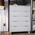 thumbnail image 2 of Manhattan Comfort Granville Tall Engineered Wood Dresser in White, 2 of 11