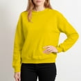 thumbnail image 4 of Qwertyu Mock Neck Sweatshirt for Women Oversized Turtleneck Sweater Long Sleeve Fleece Pullover Tops Fall Fashion Clothes Yellow M, 4 of 6