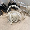 thumbnail image 1 of Bolso de hombro con perlas, bolso de mano con abalorios para boda, fiesta, regalo de vacaciones (estilo B), 1 of 8