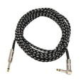 thumbnail image 1 of Cable De Guitarra Eléctrica, Fácil De Conectar Cable De Guitarra De Tela Recto En ángulo Recto De 6 M Resistente Para Reemplazo, 1 of 7