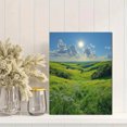 thumbnail image 2 of Qisvanset Framed Canvas Wall Art 12x16 Inch Serene Cloud Green Landscape Panoramic Canvas Art, 2 of 5