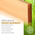 thumbnail image 4 of Separadores de cajones ajustables de bambú extragrandes, expandibles (2,6 de alto, 17,5 a 22 pulgadas), separadores organizadores de utensilios de cocina para cocina, vestidor, dormitorio, cajón de bebé, baño y oficina, juego de 4 (gris) Ormromra DCF25-1, 4 of 6