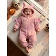 thumbnail image 4 of RUINIXCW Toddler Baby Halloween Animal Costume Infant Dinosaur Shark Bunny Costume Baby Girl Boy Halloween Outfit Fall Winter Romper Warm Plush Long Sleeve Zipper Hood Jumpsuit with Tail, 4 of 9