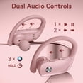 thumbnail image 4 of Auriculares inalámbricos bmani T16 Bluetooth con LED rosa, 4 of 6
