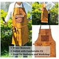 thumbnail image 2 of ELW Full Grain Leather Apron-Chest Pouch with Side Pocket, BBQ Apron, Kitchen, Cooking, Bartending, One Size for Men & Women, 2 of 7