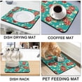 thumbnail image 4 of Rubber Dish Drying Mat for Kitchen Counter Large Boho Flowers Washable Quick Home Coffee Pad Fit Under Sink,Bar,Utensils 16x18in, 4 of 7