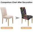 thumbnail image 6 of Decorative Vintage Paisley Bohemian Dining Chair Covers Set of 4 Colorful Floral Ethnic Retro Pattern Washable Polyester Stretch Slipcovers Removable Protector for Artistic Decor, 6 of 6