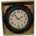 thumbnail image 3 of Home Essentials -16-Inch Plastic Decorative Wall Clock, Antique Wood Looking - Fashion - Quality Clock Brown, 3 of 5