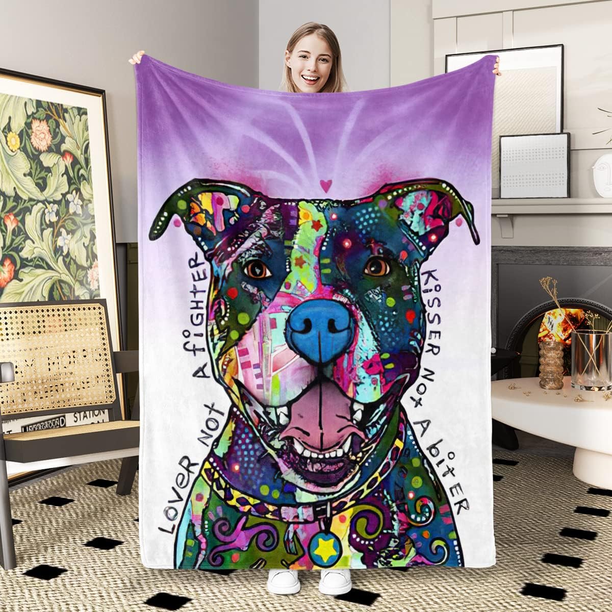 GDAKE African American Throw Blanket Soft Cozy Fuzzy Warm Lightweight