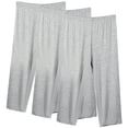 thumbnail image 2 of KyCheLot Women's Plus Size Capri Pants 3 Pack Mid Waist Breathable Solid Color Comfy Casual Pants, 2 of 3