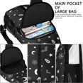thumbnail image 4 of Sling Backpack,Black Halloween Occult Patterns Crossbody Bag with Water Bottle Holder,Waterproof Sling Bag for Men/Women with Chest Phone Holder for Hiking,Travel, 4 of 6