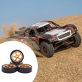 thumbnail image 2 of Vogacara 4 pack/lote 27mm neumático de deriva llanta de Metal para 1/28 Wltoys K969 K979 K989 piezas de repuesto de coche teledirigido Kits de construcción modelo negro, 2 of 6