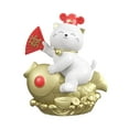 thumbnail image 3 of Almencla Figurine Chinese Lucky Cat Piggy Bank for Desktop Bedroom Office Gold, 3 of 8