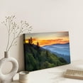 thumbnail image 5 of Great Smoky Mountain Wall Art for Living Room Nature Decor Forest Sunrise Photography Canvas Prints Vintage Green Landscape Picture National Park Poster Framed Artwork Bedroom Home Decorations 12x16, 5 of 5