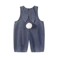 thumbnail image 6 of UAYOTSE Baby Easter Outfit Denim Overall Pants for Toddler Boy Girl Ear Romper Bibs with Tail Jeans Jumpsuit,Sizes 18-24 Months, 6 of 7