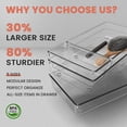 thumbnail image 3 of Large Clear Plastic Drawer Organizer 28 Pack - 5 Sizes (XL to Small) Plastic Drawer Organizer Trays for Kitchen Utensils, Gadgets, Bathroom, Vanity and Makeup, Office - Everything Can Be Organized!, 3 of 6