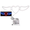 thumbnail image 1 of Luces de neón para decoración de pared, luz de neón en forma de corazón, alas en forma de corazón, letrero de neón, día de San Valentín, neón elaborado con cuidado, 1 of 8