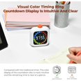 thumbnail image 3 of Minuterie Visuelle, 99 Minutes Minuteurs Numériques Rechargeables avec 3 Modes, Écran LCD Coloré Rétroéclairage Rotation Minuteur - Blanc, 3 of 5