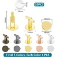 thumbnail image 3 of 1box Blank Dome Brass Cufflinks Making Kit Mixed color Cuff Button: 19x18x16mm Tray: 14mm, 3 of 6