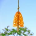 thumbnail image 5 of Colorful Polka-Dot Glass Wind Chime with Wooden Beaters - Beach House Decor, Summer Patio Hanging Ornament, Easy Install Outdoor Garden Accent, 5 of 6