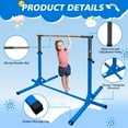thumbnail image 2 of Exercise Equipment Gymnastics Bar for Kids, Adjustable Height Gym Bar, Junior Training Kip Bar for Home, Built for kids 3+ Years Blue,Home Gym Equipment, 2 of 7
