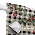 thumbnail image 4 of Plaid Gnomes Christmas Swag Curtains for Kitchen/Bedroom/Living Room, Xmas Ball Gifts Snowflake Scalloped Curtains 63 Inch Long, Rod Pocket Window Swag Topper Curtains Valances 2 Panels Set 36"x63", 4 of 8