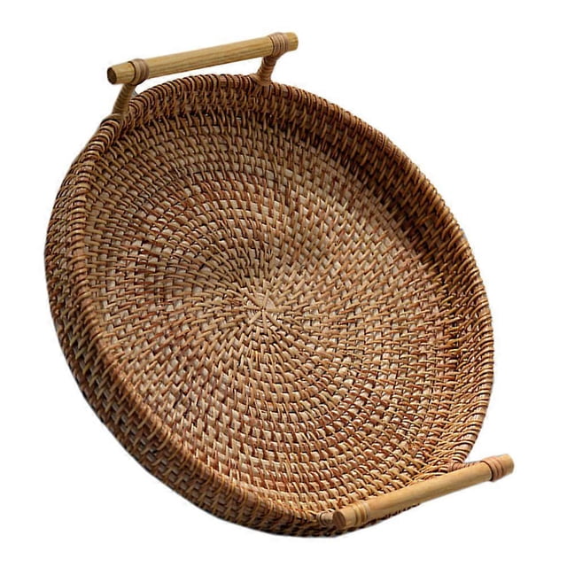 Rattan Basket Fruit Container for Home Use 1Pcs Handmade Storage Basket