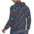thumbnail image 6 of Rateoe Spaceships And Stars In Outer Space Pattern Mens Hoodie, Pullover Hooded Sweatshirt, Kangaroo Pocket Hoodie Ideal for Daily Wear, Travel and Home-Medium, 6 of 7