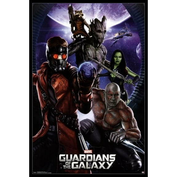 Marvel Guardians of the Galaxy - Group Laminated & Framed Poster Print (24 x 36)