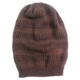 thumbnail image 6 of MIASHUI Women's Winter Loose Knit Breathable Slouchy Hat with Lace Pattern Warm Casual Cap Coffee, 6 of 8