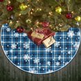 thumbnail image 1 of Falda de árbol de Navidad COWDIY azul con diseño de búfalo, 122 cm, 1 of 9