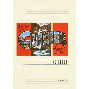 Vintage Lined Notebook Greetings from Glacier Park, Montana, (Paperback)