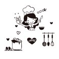 thumbnail image 1 of Sywqhk Lovely Chef patrón pared pegatina impermeable extraíble calcomanía cocina decoración Sywqhk Para estrenar, 1 of 9
