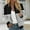 Black-Coat, variant on Striped Bomber Jacket for Women Plus Size Long Sleeve Jacket Full Zip Up Lightweight Casual Coat Outwear