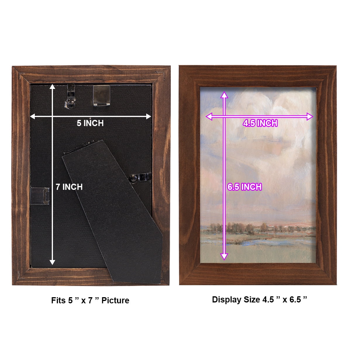 Billowing Clouds II - Framed Print w/glass - Chestnut