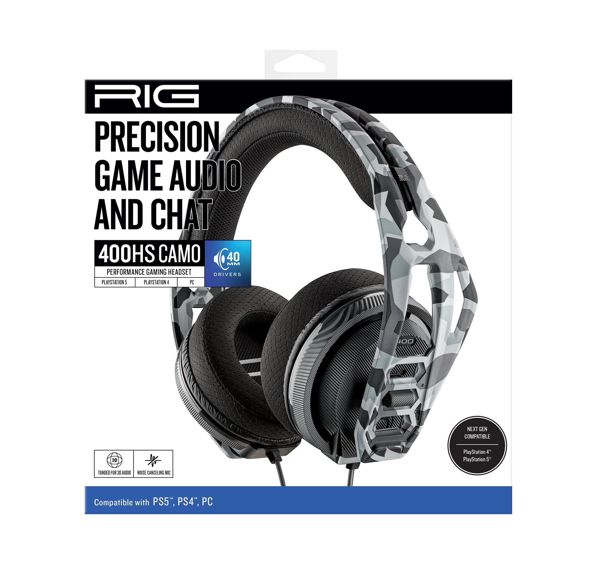 RIG 400 HS PlayStation Gaming Headset for PlayStation, PC & Mobile, Camo