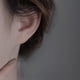 thumbnail image 4 of Pendientes de plata de ley S999 con circonitas, diseño de nicho de verano para mujer, pendientes de plata pura de alta calidad con perforación en la oreja, 4 of 5