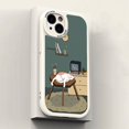 thumbnail image 3 of Funda de teléfono a prueba de golpes para iPhone, carcasa de gato perezoso blanco y naranja para iPhone 14, 13, 12, 11 Pro Max, Mini, X, XS, XR, 7, 8 Plus, SE, 3 of 4