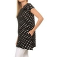 thumbnail image 2 of Women's Casual Polka Dot Short Sleeve Round Neck Tunic Tops with Side Pockets, 2 of 6