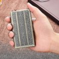 thumbnail image 3 of Vintage Metal Cigarette Case, Thin Cigarette Case, Can Hold 20 Cigarettes, 3 of 4