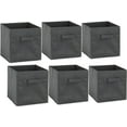 SimpleHouseware 6Pack Foldable Fabric Cube Storage Bin, Tote Box
