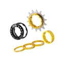 thumbnail image 1 of 14T Single Speed Flywheel Adapter Cassette Spacers 7 Sprocket Gear Fixed 8 9 10 Removeable Cog gold, 1 of 9