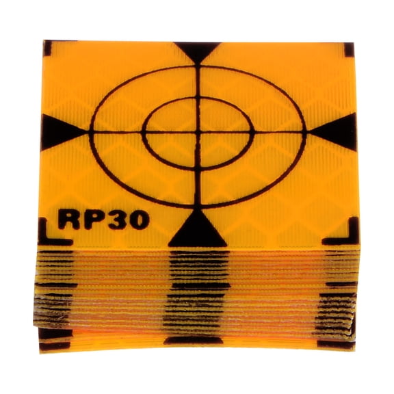 20 Packs Reflector Target Sheets 30mm Self Adhesive Reflective Tape Survey Target for Total Stations, Yellow