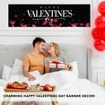 thumbnail image 3 of Koyal Wholesale Fuchsia Hearts Happy Valentines Day Banner Cute Party & Office Decorations 13x48, 3 of 4