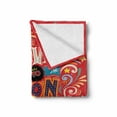 thumbnail image 2 of I Love You Soft Flannel Fleece Throw Blanket, Couple Hugging with Oriental Calligraphy Love Words Togetherness Illustration, Cozy Plush for Indoor and Outdoor Use, 50" x 70", Red Blue, by Ambesonne, 2 of 6