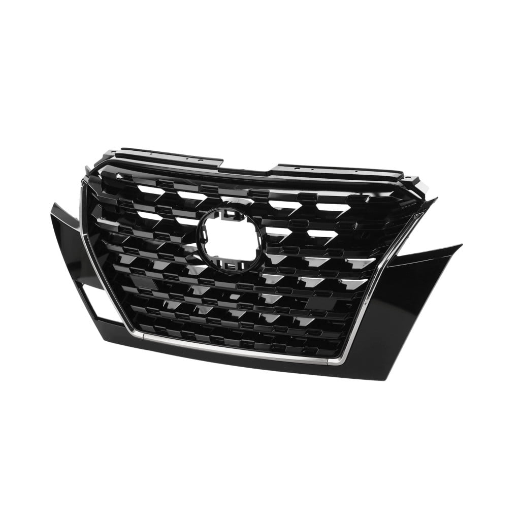 For Nissan Kicks 2021 2022 2023 2024 Grille | Painted Black Shell And Insert | With Chrome Molding | SR Model | Made Of Plastic | Replacement For NI1200325 | 623105R00D